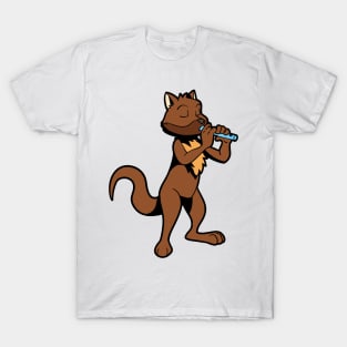 Cartoon marten - flute player T-Shirt